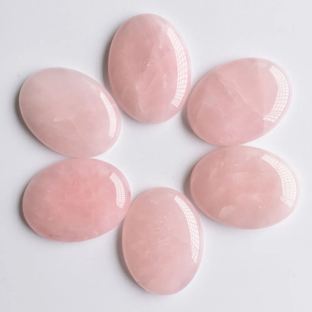 Großhandel 12 Stück/Set modische, sortierte Naturstein-Mischperlen in ovaler Cabochon-Form 30x40mm für DIY-Schmuckzubehör, kostenlos. – Detail 10