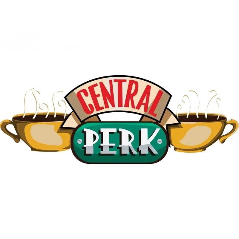 

S50246# 13/15/17CM Personality PVC Decal for Central Perk Graffiti Car Sticker on Motorcycle Laptop Decorative Accessories