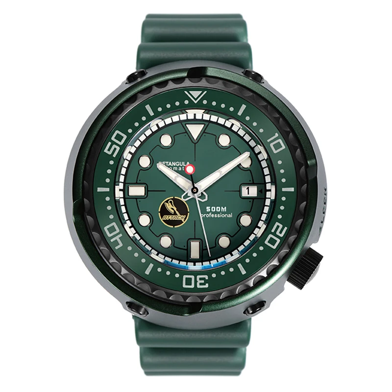 RDUNAE  R1ZK-II Green Titanium alloy classic retro diving luminous automatic mechanical watch