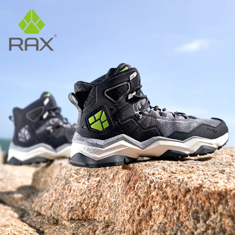 

RAX Tactical Desert Combat Boots Men Hiking Shoes Vintage Lace Up Hiking Boots Military Boots Waterproof Hunting Boots