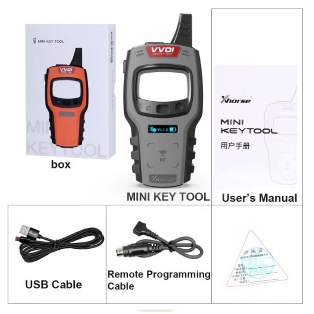 Xhorse VVDI Mini Key Tool With 10pcs Universal XKKF02EN Remote Key  With ID48 function and Without One Year Daily Token