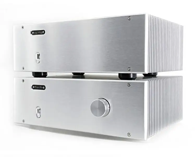 BZ3612 실버 모든 알루미늄 인클로저 프리 앰프 케이스 클래스 A 앰프 섀시 파워 앰프 케이스 DIY 박스