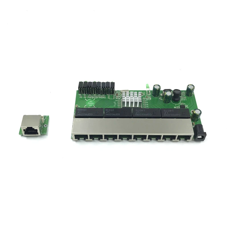 8-port Gigabit switch module is widely used in LED line 8 port 10/100/1000 m contact port mini switch module PCBA Motherboard