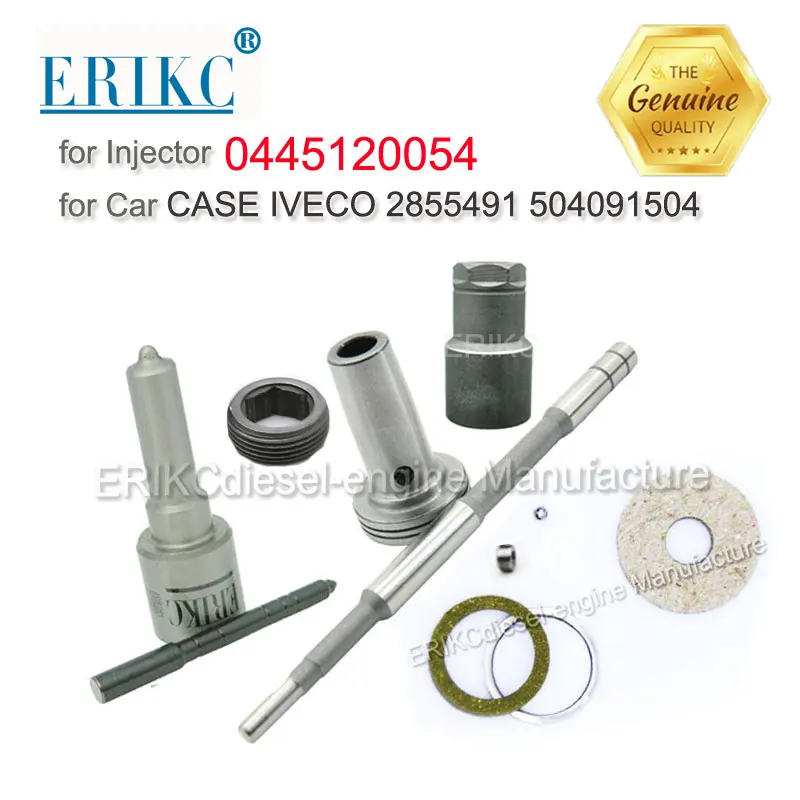 ERIKC 0445120054 Overhaul Kits Spray Nozzle DLLA143P1536 Nozzle Valve F00RJ01278 for IVECO 2855491 504091504 Injector