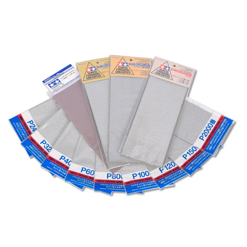 Tamiya Finishing Abrasives Sandpaper Sanding Sponge Sheet Set For DIY Plastic Doll Military Model Kit Building Tool