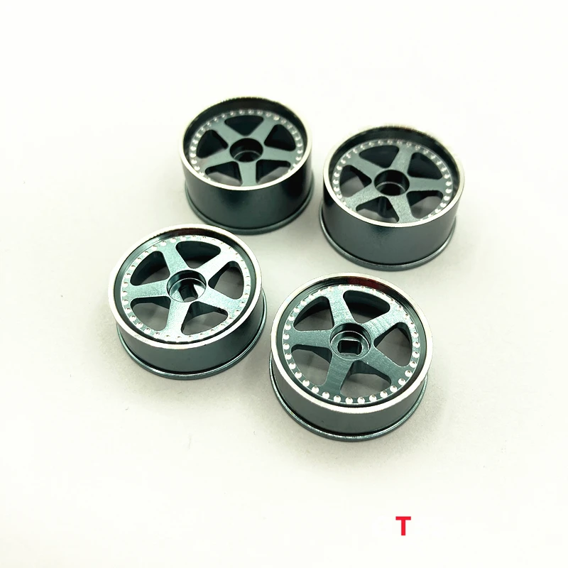 1/24 1/28 MINI-Z Five-Spoke Aluminum Wheels With A Diameter of 22mm for Drift RC Chassis Wltoys K989 K969 (Offset +1.5) 4pcs