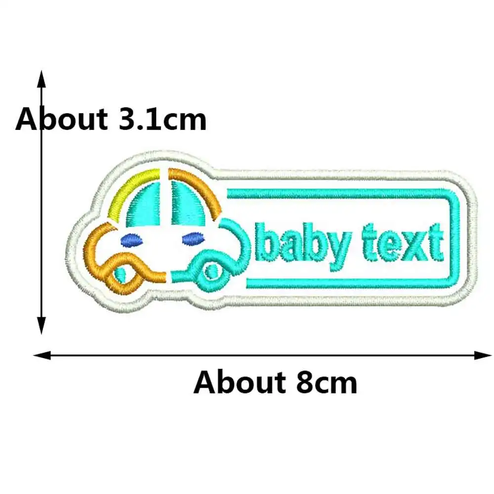 Custom Kindergarten Baby Name Patch Car Embroidery Sewing Craft Garment Decor for DIY Accessories Supplies