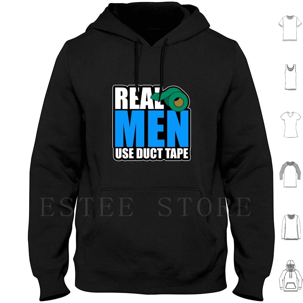 

Funny Real Men Use Duct Tape Gift Hoodies Long Sleeve Duct Tape Duck Tape Tape Duct Tape Flower Duct Tape Wallet Duct