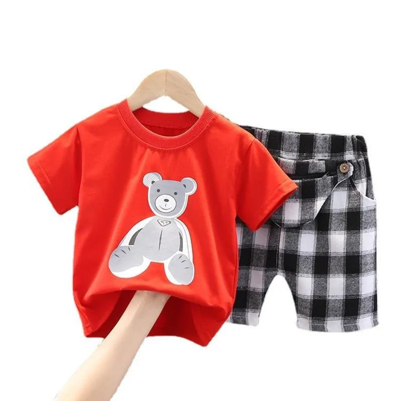 

New Baby Clothes Suit Summer Children Girls Clothing Boys Cartoon T-Shirt Shorts 2Pcs/Set Toddler Fashion Outfit Kids Tracksuits