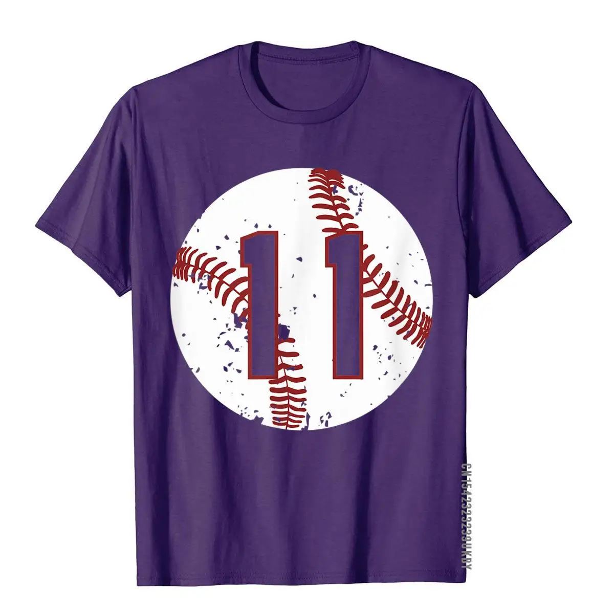 Vintage Baseball Number 11 Shirt Cool Softball Mom Gift Cotton Men T Shirt Gothic Tops Shirt Funny Custom