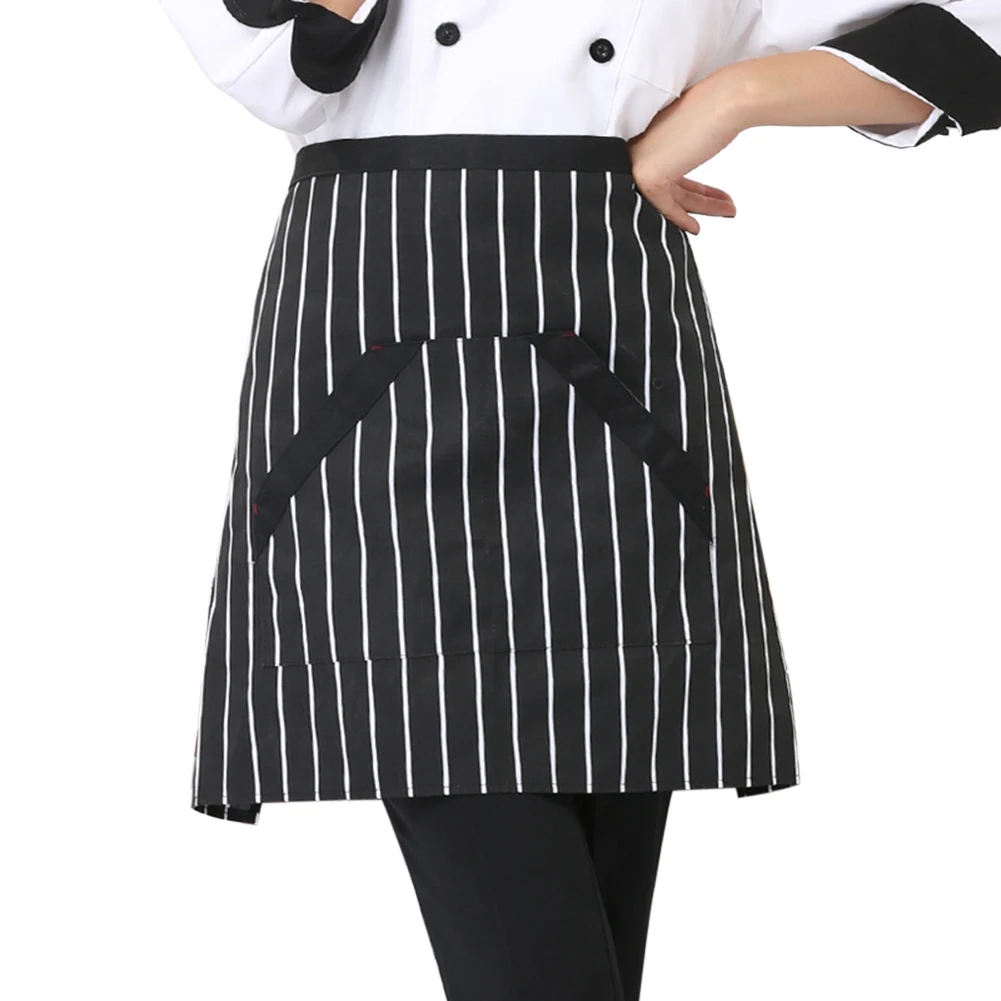 Apron in Kitchen Keep the Clothes Clean Sleeveless Striped Chili Design Kitchen Cooking Restaurant Bakery Waist Half Apron Cover