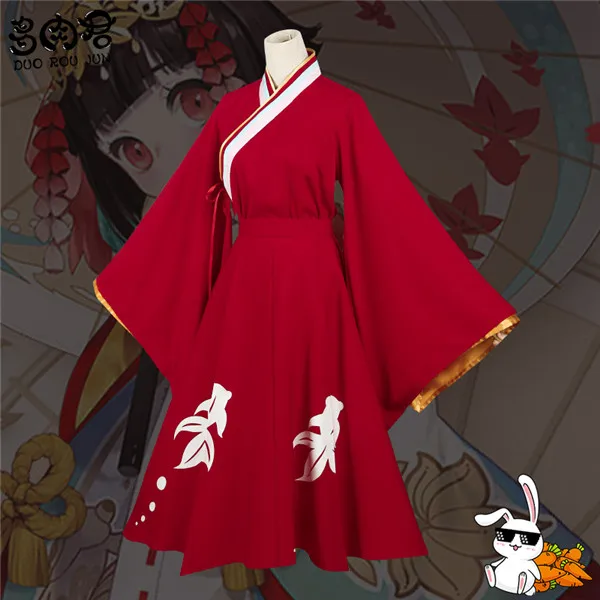 Onmyoji Kagura disfraz de bruja Loli Kimono, conjunto completo, juego caliente