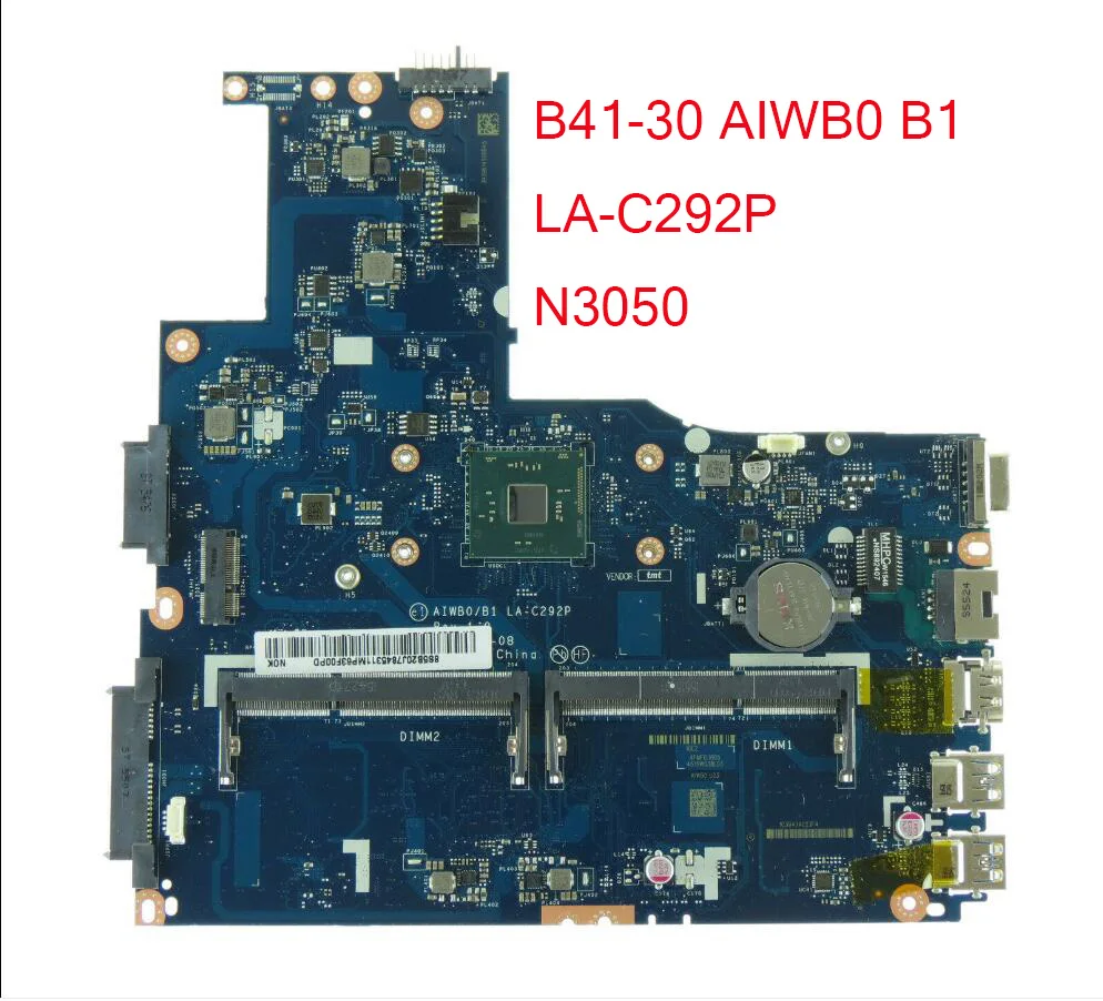 

For Lenovo B41-30 laptop motherobard AIWB0 B1 LA-C292P N3050 No fingerprint port tested working