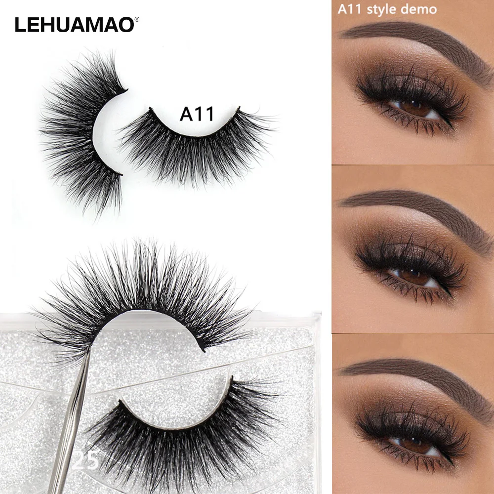 LEHUAMAO Mink Eyelashes 3D Mink Lashes Thick HandMade Full Strip False Eyelashes cruelty free Mink Lashes 34 Style Makeup Lashes