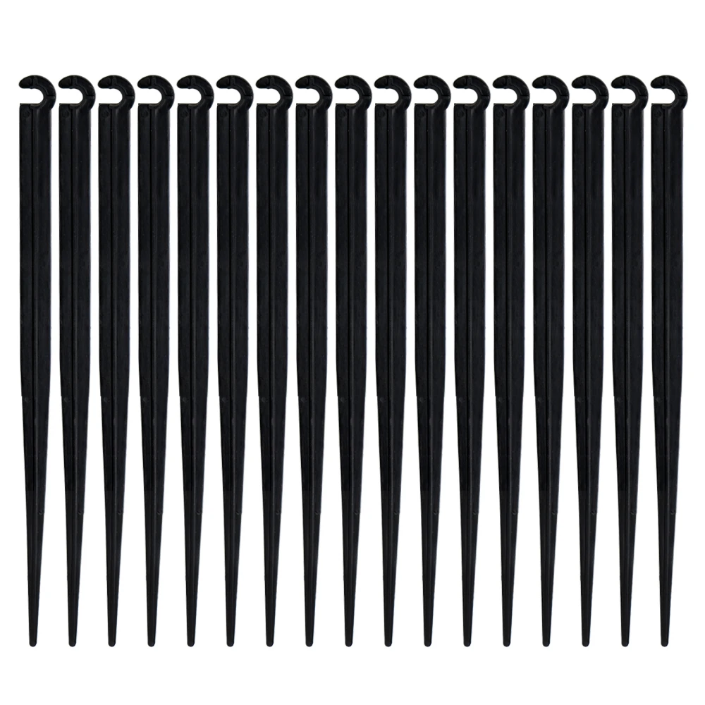 100-500Pc Durable 1/4'' C-Type Hook Fixed Stem Support Holder Stakes for 4/7mm Hose Flowerpot Drip Irrigation Fitting Greenhouse