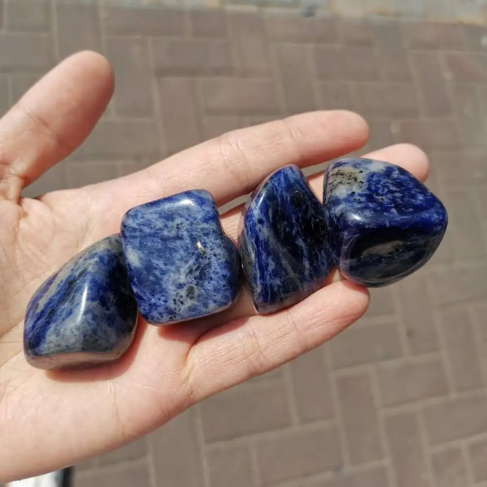 1 lb Natural sodalite Tumbled Polished stone crystal for Wicca,Reiki,Healing