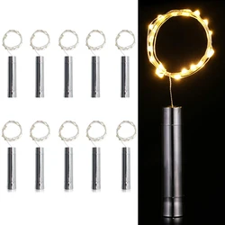 10pcs LED Cork Shaped Bottle Light Battery Operated Wine Bottle Starry String Light For Birthday Wedding Decor Fairy Night Light