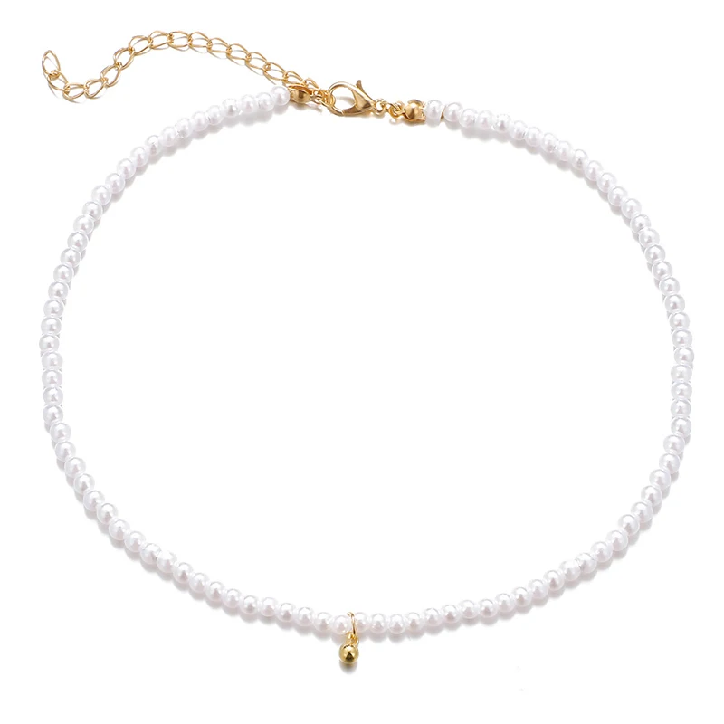 Thời Trang Đính Hạt Ngọc Trai Vòng Cổ Choker Nữ Thanh Lịch Đơn Giản Mặt Dây Chuyền Dây Chuyền Thẩm Mỹ Phụ Kiện Cưới Trang Sức Trên Cổ 2021