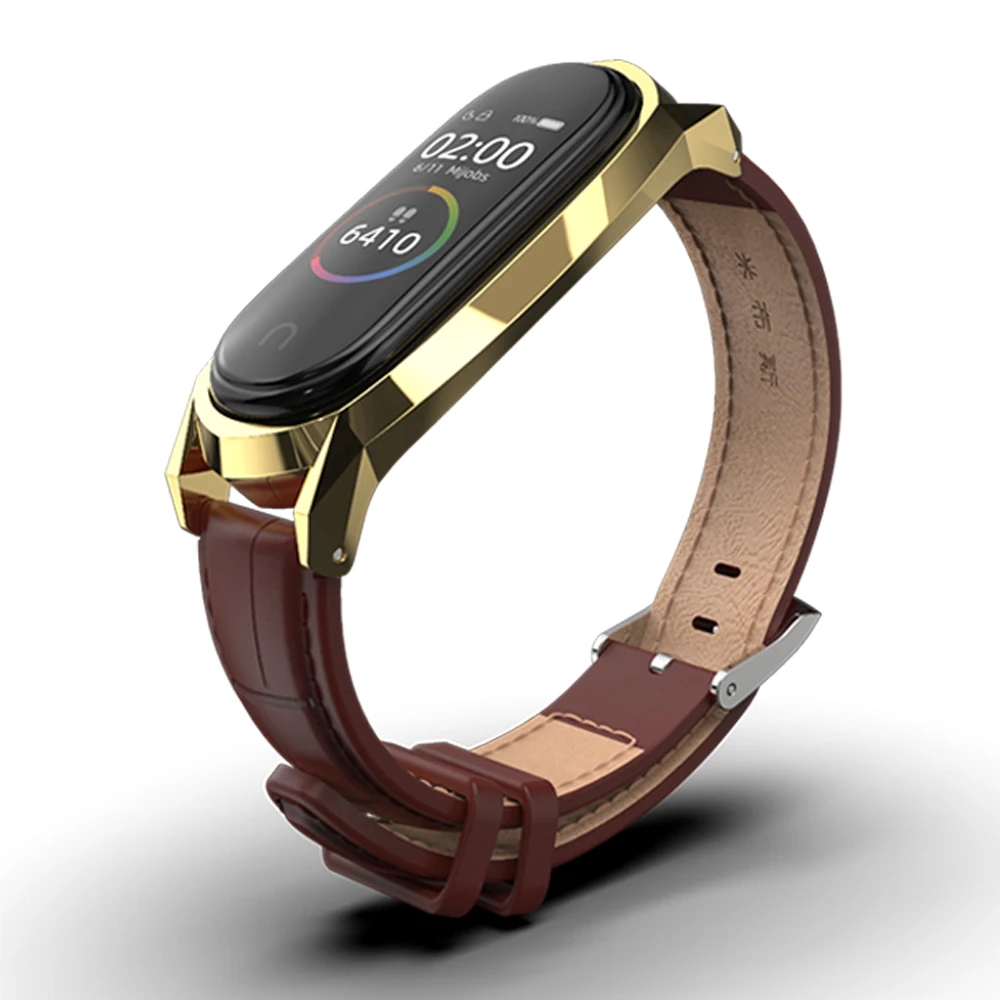 Ремешок для Mi Band 6, браслет из натуральной кожи для Xiaomi Mi Band 3 4 5 6