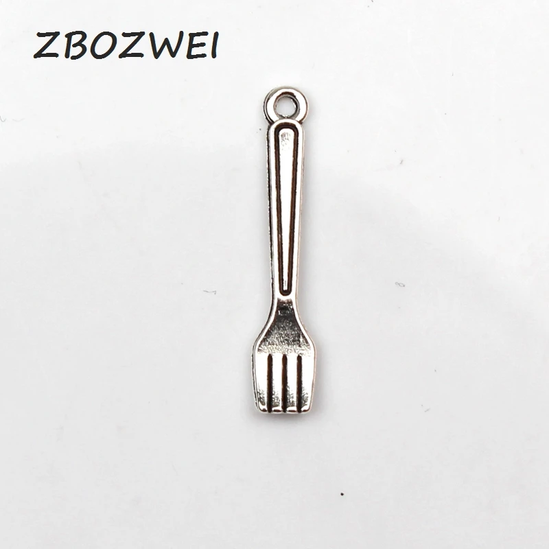 Charms kitchen fork Knife and spoon Antique Tibetan Silver Pendant Accessories DIY Vintage bracelet Necklace Handmade