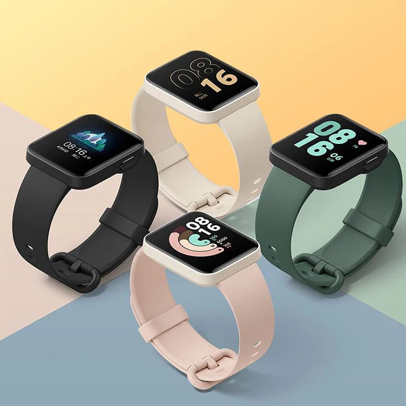 Carcasa dura brillante para Xiaomi Mi Watch Lite/Redmi, Protector de pantalla de vidrio, accesorios