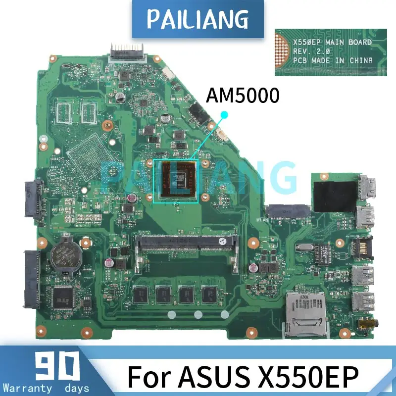 

Материнская плата PAILIANG для ноутбука ASUS X550EP AM5000, материнская плата REV.2.0 DDR3