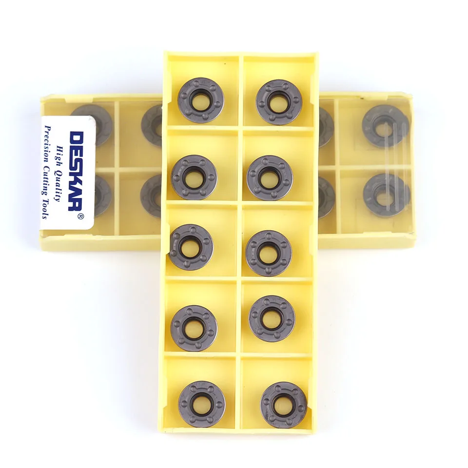 DESKAR R6 RDMT1204MO MQ LF6018 LF6028 Tiện Bằng Máy CNC Cắt Dụng Cụ Cắt Carbide Dạng Cối Xay Dụng Cụ Xoay Thép Không Gỉ Và Thép Không Gỉ