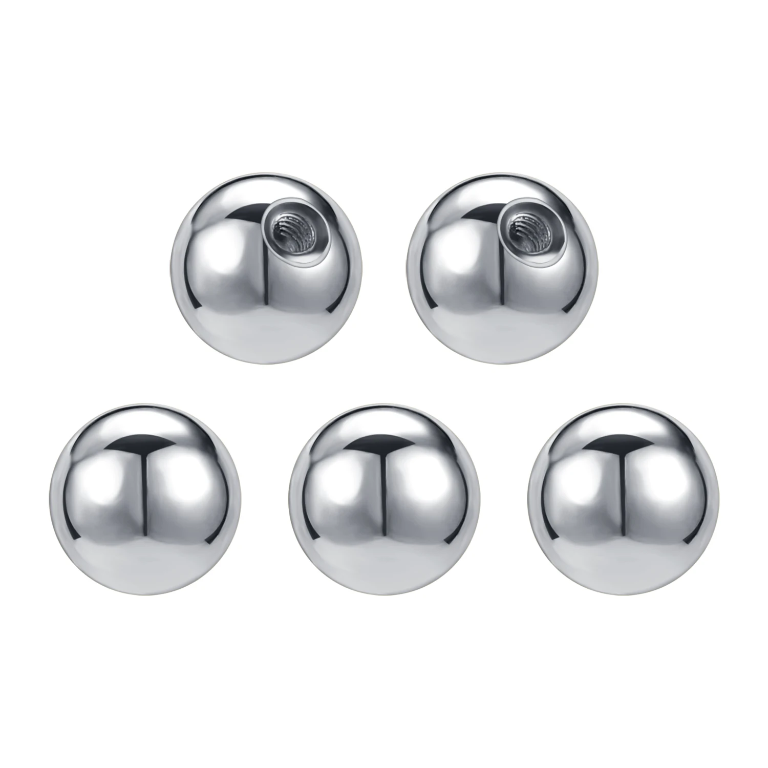 ZS 5–50 Stück 16G Edelstahl Piercing-Schraube Ersatzkugel Rosévergoldet Ohrring Kugeln Nase Labret Helix Piercing Kugel