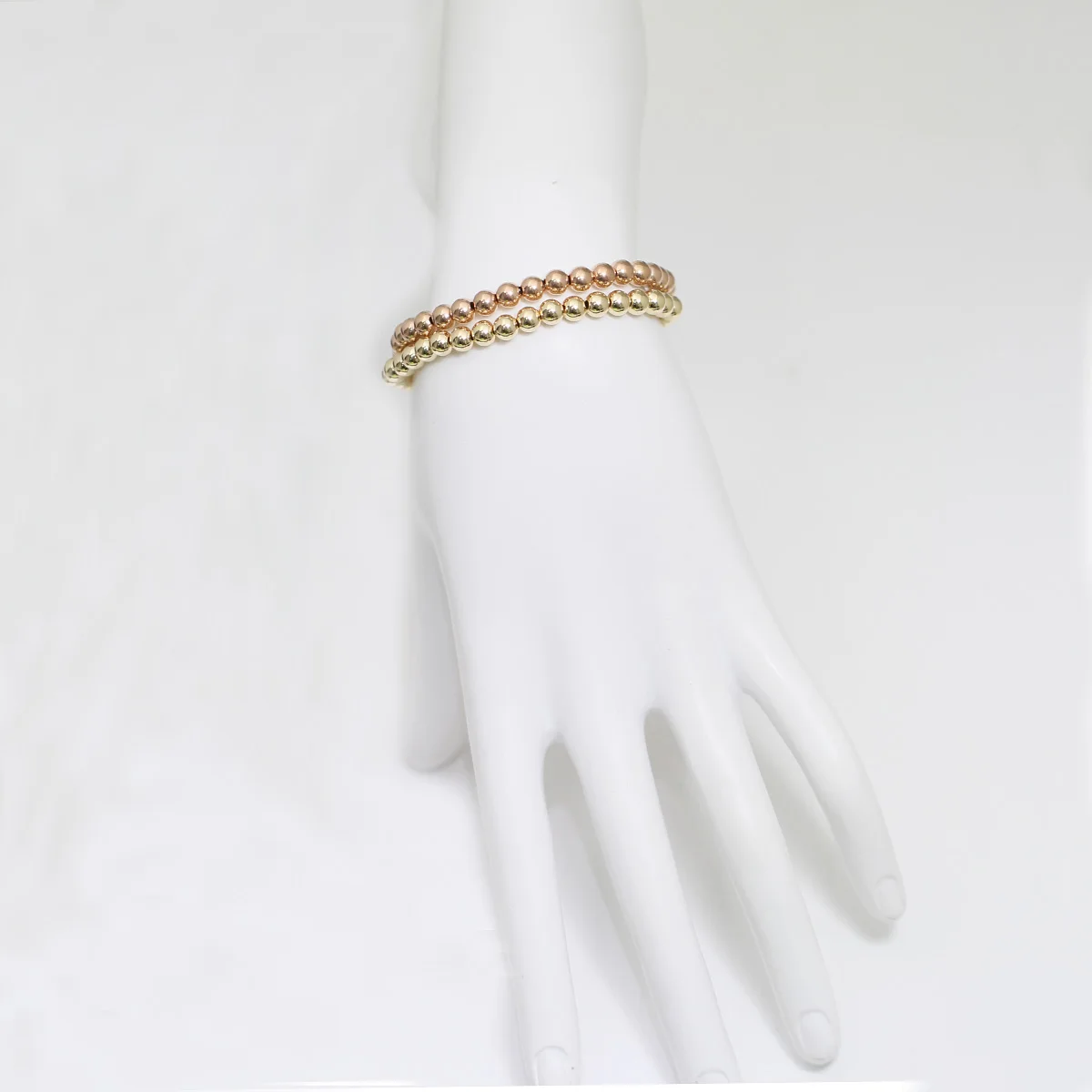 2mm-6mm Handmade Jewelry 14K Gold Filled /Sterling Silver/Rose Gold Filled Beads Bracelet