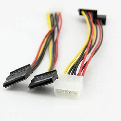 노트북 어댑터 새로운 4 핀 IDE Molex 2 직렬 ATA SATA Y 분배기, 하드 드라이브 전원 공급 장치 케이블 컴퓨터 케이블