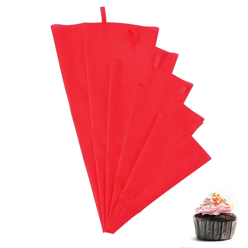 

Red 25-46cm Reuseable Confectionery Bags Pastry Piping Icing Cake Cupcake Decorating Nozzles Baking Tools Kitchen Accessories