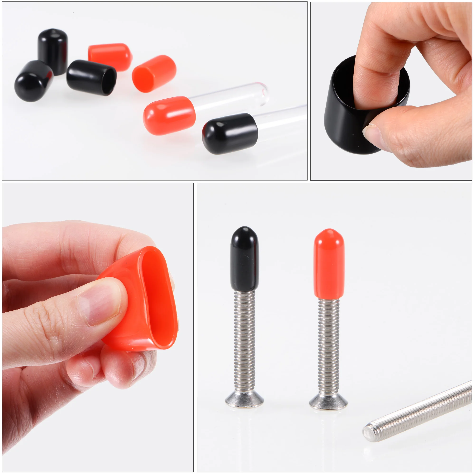 50Pcs Round Rubber End Caps 1/8\