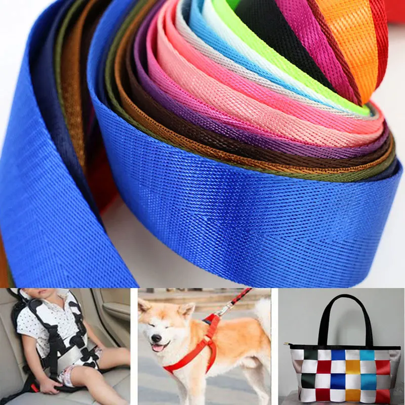 

2Yards 38mm High Quality Strap Nylon Webbing Herringbone Pattern Knapsack Strapping Sewing Bag Belt Accessories Pet Leash