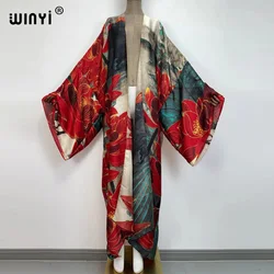 2022 Spring Women Fashion Print Long Sleeve Cardigan Female Blouse Loose Casual Cover Up Shirts Beach Kimono Blusas robe sexy