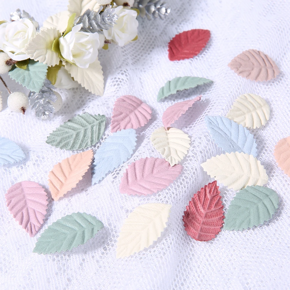 50/100Pcs Tree Leaf Artificial Flower Leaves For Home Wedding Decoration 2022 Fall Wreath Garland Bookmark Decor DIY Accessories