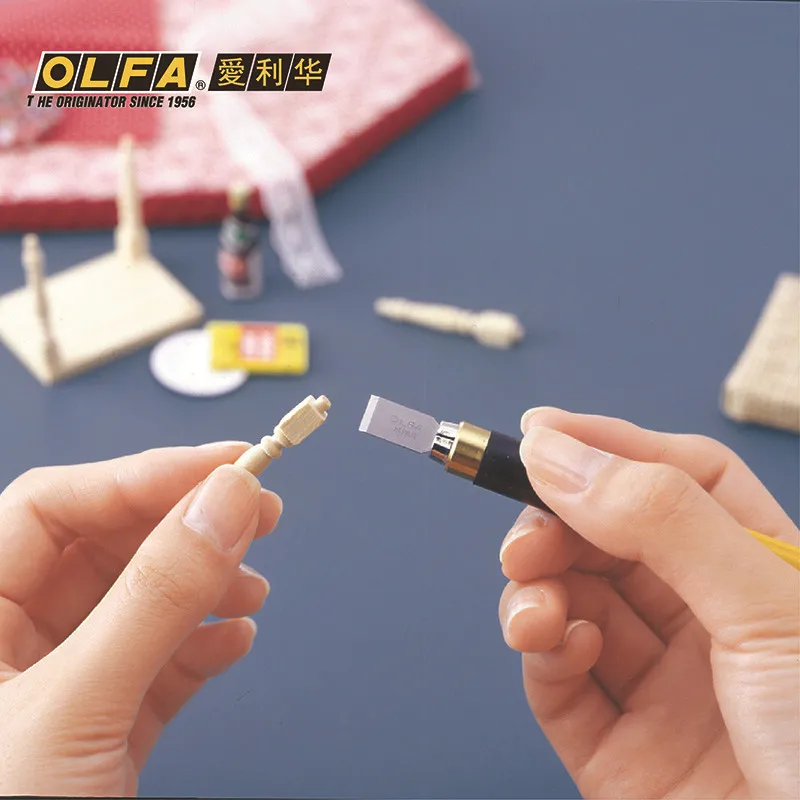 OLFA AK-4 JAPAN Cutter Art pen fixed blade Knife PRO Cutters with 4 Blades KB4-S / KB4-R /  KB4-F  Stainless Steel Blade