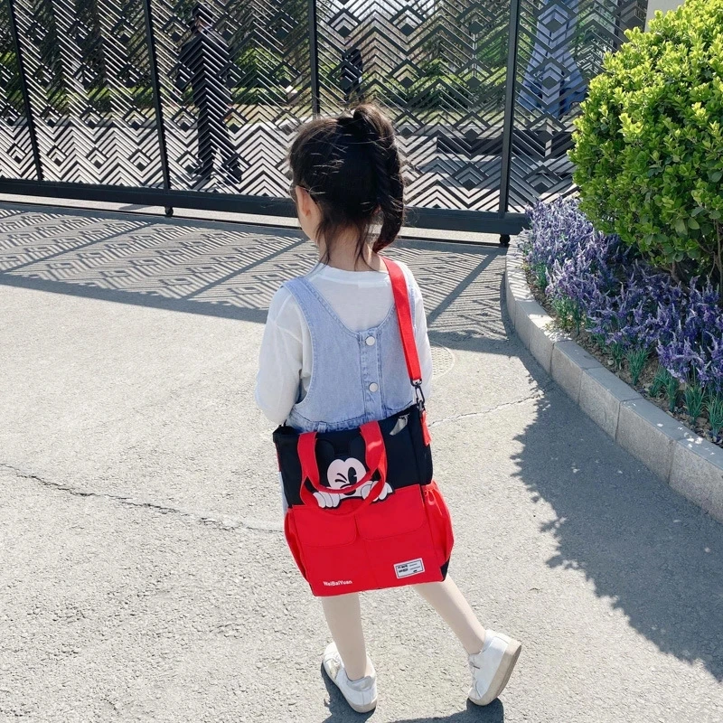 Mickey Mouse Disney School Tutor Tas Middelbare School Student Tas Canvas Kinderen Messenger Schoudertas Jongens Meisjes Handtassen