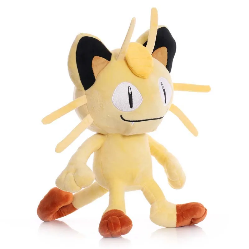 25cm TAKARA TOMY Meowth Plush Toys Doll Meowth Soft Stuffed Animals Plush Dolls Gifts for Kids Children Birthday Gifts