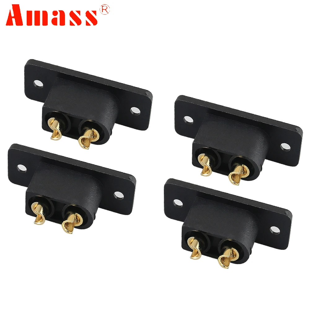 5pcs/lot Amass XT90E-M 500V 30A-60A IP40 Gold-Plated Male Connector For RC Aircraft Drone Accessories Model