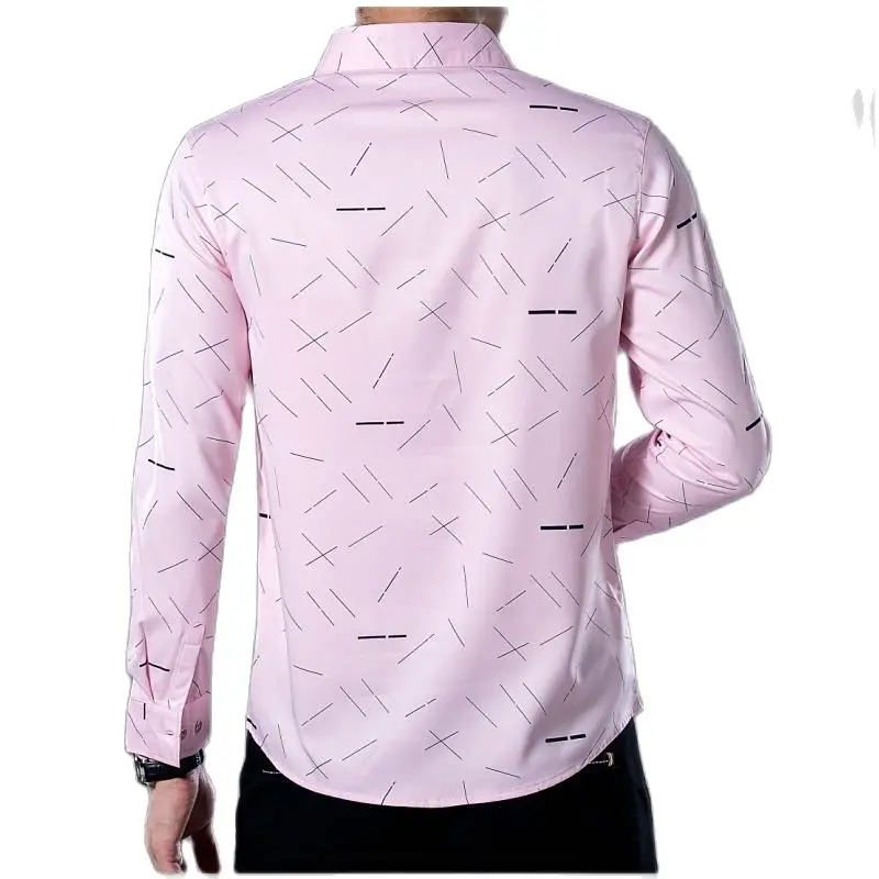 2022 Social Long Sleeve Line Designer Shirts Men Slim Fit Vintage Fashions Men\'s Shirt Man Dress Jersey Casual Clothing 36814