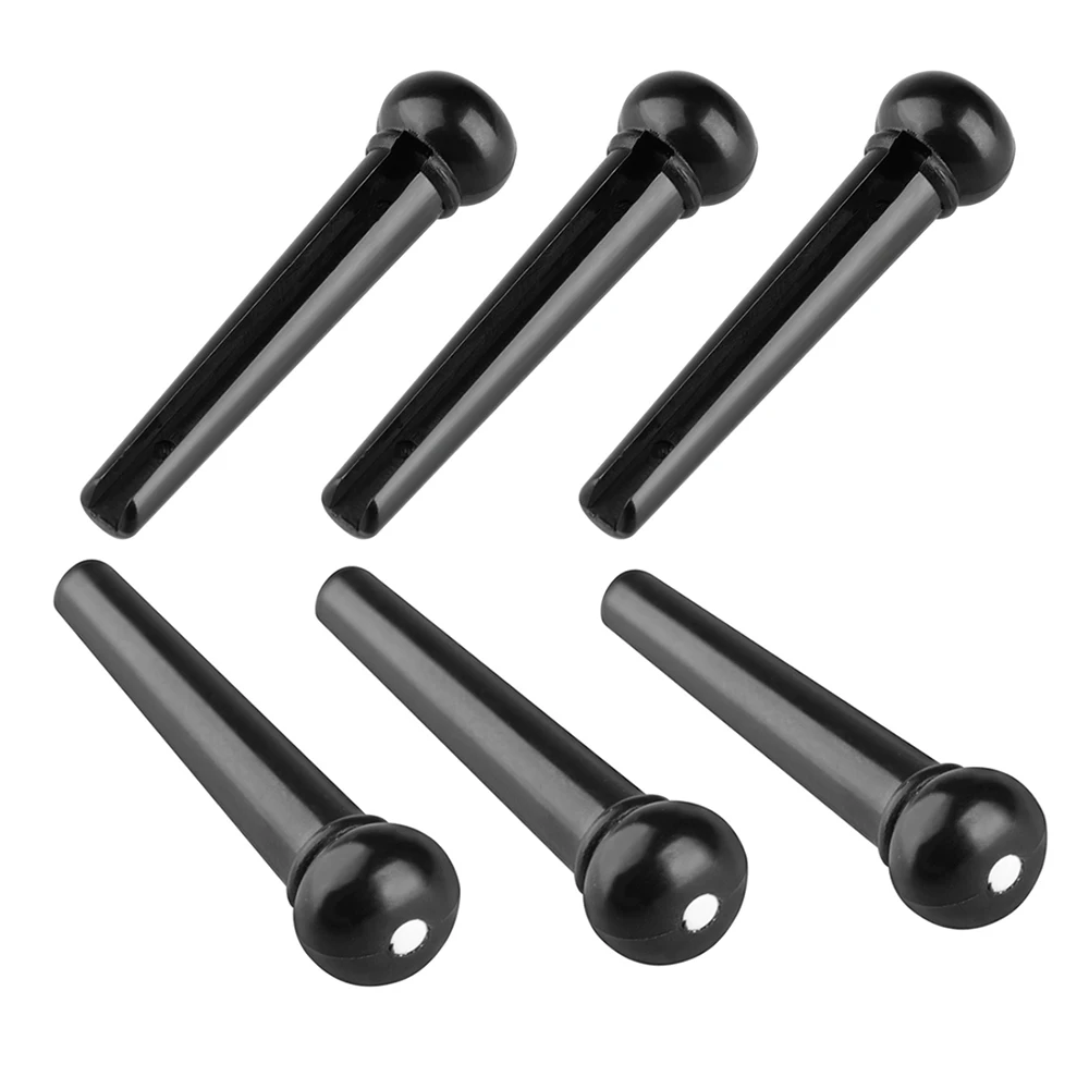 6Pcs/Lot Acoustic Guitar Bridge Pins Saddle Nut Acoustic Cattle Tailpiece Plastic Tuning Peg Portable Guitar Parts & Accessories