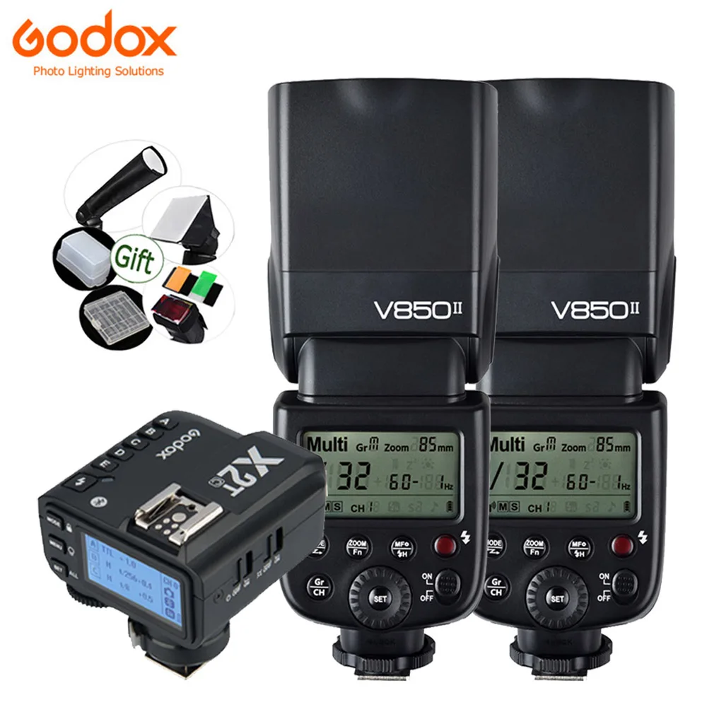 GODOX V850II 2000mAh Rechargeable Battery 2.4G 1/8000s HSS Speedlite Flash GN60 for DSLR Canon Nikon Sony Pentax Olympus Fuji