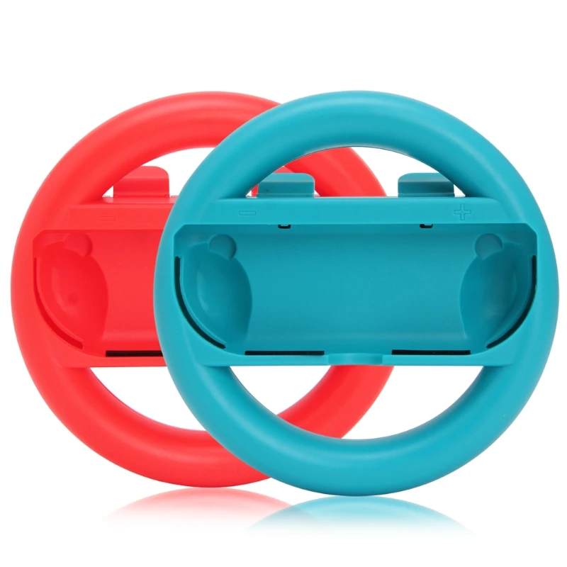 2Pcs Left Right Game Steering Wheel Controller Handle Holder Grip JoyCon Controller Gamepad For Nintendo Switch OLED Accessories