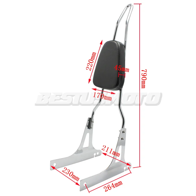 Motorcycle Rear Passenger Backrest Sissy Bar For Harley Dyna Fat Bob Street Bob Super Glide Custom Low Rider FXDC FXDL