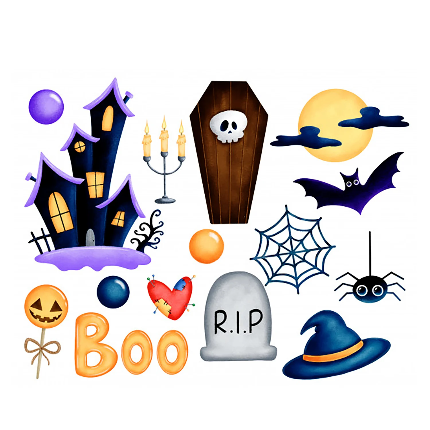 BOO RIP świeca trumna pająk Bat Vampire zamek metalu wykrojniki Halloween zestaw tworzenie kartek wzornik dla DIY Scrapbooking, rzemiosło