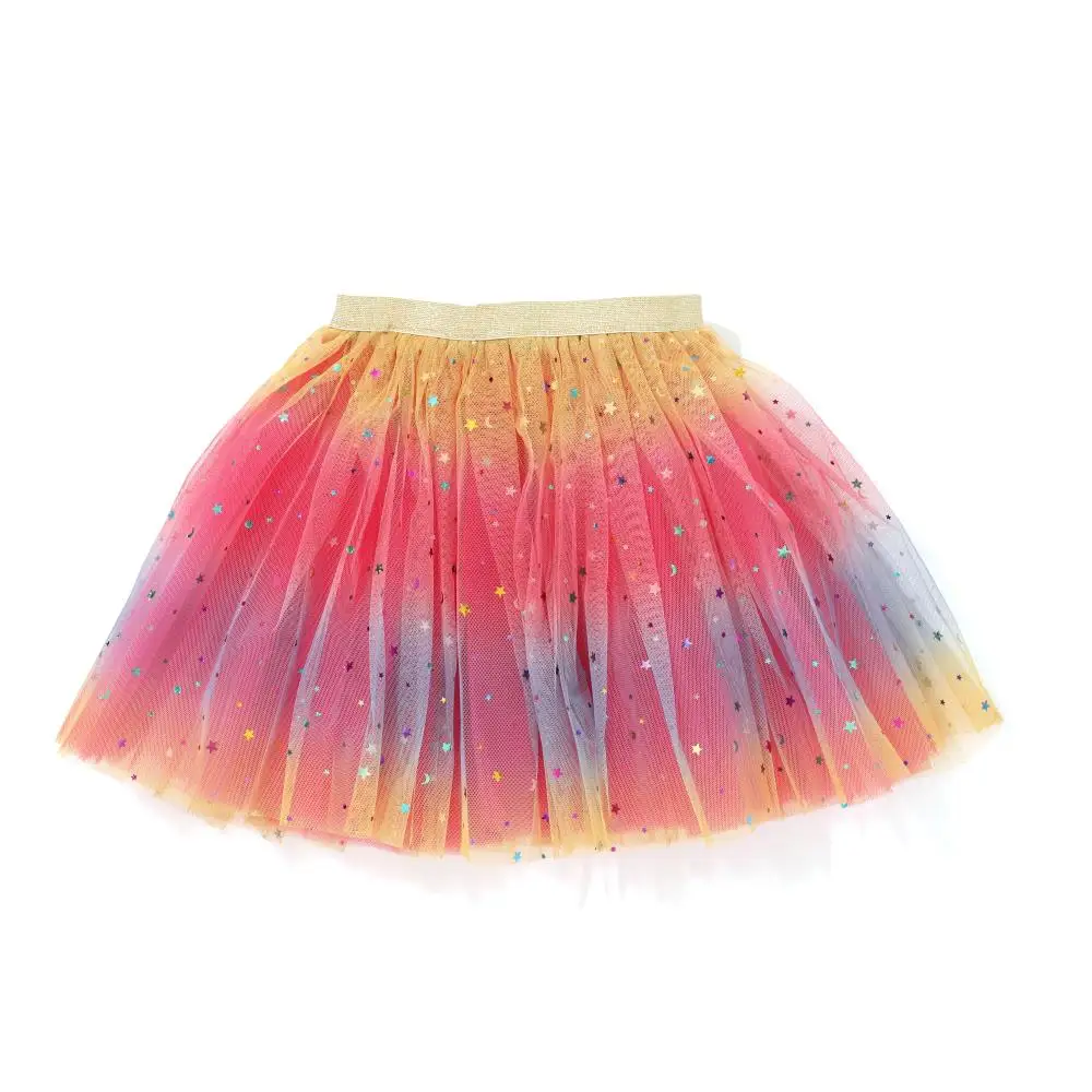 Girls Skirts Baby Ballet Dance Rainbow Tutu Toddler Star Glitter Printed Ball Gown Party Clothes Kids Skirt Children Clothes