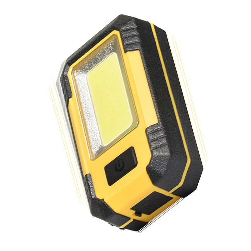 Luz de trabajo COB LED portátil, linterna súper brillante, recargable por USB, lámpara de camping impermeable, gancho magnético, salida de 5V