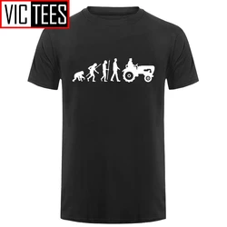 Men New Summer Fashion Evolution Tractor T Shirt Cotton Born To Farm T-shirt Tops Camisetas Farmer Tshirt