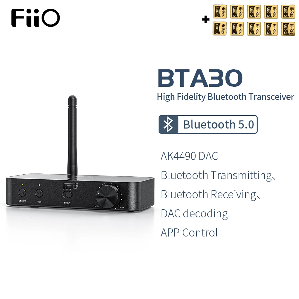 FiiO BTA30 and BTA30 Pro HiFi Wireless Bluetooth 5.0 LDAC Long Range 30M Transmitter Receiver for PC/TV/Speaker/Headphone