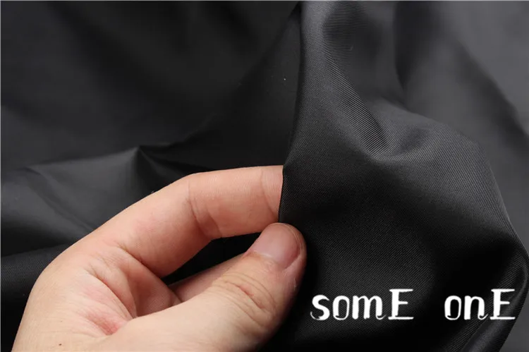 Soild Color Twill Silk Satin Fabric Black White Silk Polyester Cloth DIY Packing Gift Box Dress Clothes Lining 100cm long